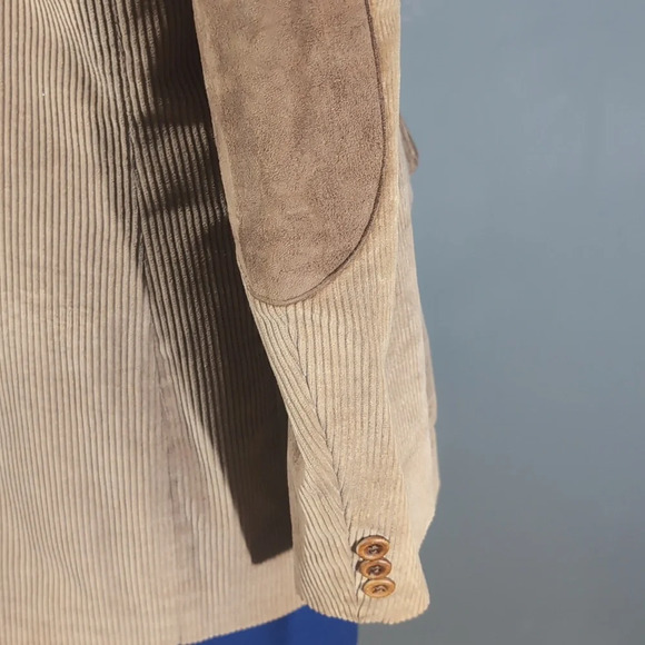 Levi Strauss & Co Brown Corduroy Blazer With Suede Elbow Patches - Picture 4 of 10